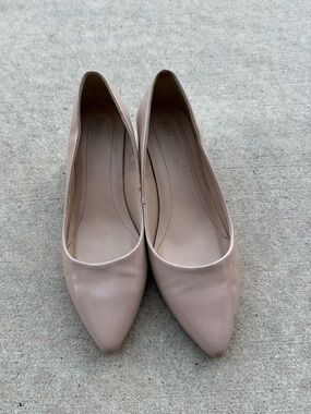 Sahara Nude Pointed Block Heels